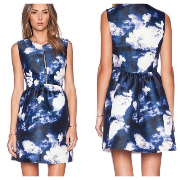 Kate Spade Women's Floral Bluedusk Zip Joss Dress Sz 4 - Picture 1 of 9